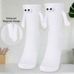 4 Pair Funny Crazy Socks For Women Men,Novelty Magnetic Holding Hands Socks For Kids Girls Boys Adult,Best Friend Silly Wacky Sock