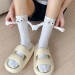4 Pair Funny Crazy Socks For Women Men,Novelty Magnetic Holding Hands Socks For Kids Girls Boys Adult,Best Friend Silly Wacky Sock