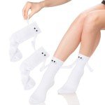 4 Pair Funny Crazy Socks For Women Men,Novelty Magnetic Holding Hands Socks For Kids Girls Boys Adult,Best Friend Silly Wacky Sock