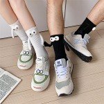 Smilelife 2 Pairs Magnetic Holding Hands Socks - Funny Easter Gifts for Teens & Women, Couples, Friends (White)