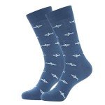 KONY Men's Funny Patterned Socks - Cotton Fun and Cool Casual Dress Crew Socks 4 Pack (Shoe Size 9-12) (Marine Animal)