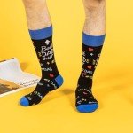 BONANGEL Dad Socks Mens Funny Novelty Crazy Funky Socks Best Gifts for Father’s Day Birthday Christmas from Daughter Son