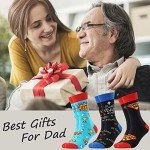 BONANGEL Dad Socks Mens Funny Novelty Crazy Funky Socks Best Gifts for Father’s Day Birthday Christmas from Daughter Son
