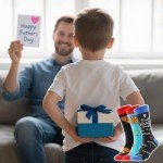 BONANGEL Dad Socks Mens Funny Novelty Crazy Funky Socks Best Gifts for Father’s Day Birthday Christmas from Daughter Son