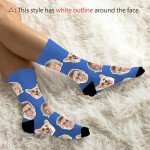 Laffyett Custom Socks with Photos, Personalized Novelty Socks, Customized Pictures Socks for Men, Unisex Adults, X-Small-X-Large, Colorful Fun Gift, 1 Count