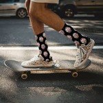 Laffyett Custom Socks with Photos,Personalized Novelty Socks with Faces, Customized Pictures Socks for Men,Customized Crew Socks Colorful Fun Gift for Adult, X-Small-X-Large