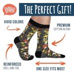Fun Guy Mushroom Socks for Men and Women - Gift for Mushroom Lovers - unisex one size fits most