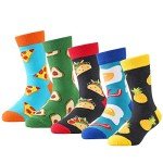 Crazy Socks for Kids Boys Socks 10-12 Years Old Silly Funny School Dress 6-8 Fun Pizza Sock Birthday Christmas Gift