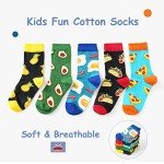 Crazy Socks for Kids Boys Socks 10-12 Years Old Silly Funny School Dress 6-8 Fun Pizza Sock Birthday Christmas Gift