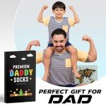 VICRAZY Father's Day Gifts From Daughter Or Son - Funny Dad Socks, Father Birthday Gift, Funny Socks For Men, Grandpa Father's Day Gift, Cool Gifts For Dads, Unique Present For Men