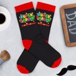VICRAZY Father's Day Gifts From Daughter Or Son - Funny Dad Socks, Father Birthday Gift, Funny Socks For Men, Grandpa Father's Day Gift, Cool Gifts For Dads, Unique Present For Men