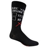 Crazy Dog T-Shirts Funny Are You Drunk Socks for Men – Novelty Crew Socks with Sarcastic Sayings – Gag Gift for Beer Lovers, Party, Bar Crawl, Drinking Game Night, Black Cotton Comfort