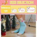 WELSOX Welwoos Girls Socks Gifts for kids Cute Animal Fun Crew Fashion Funny Novelty Soft Cotton Socks 6 Pairs(Animal,9-14 Y)
