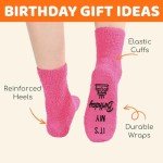 HAPPYPOP Birthday Gifts Ideas for Girls - Socks for 7-9 Year Old Big Kids, Crazy Funny Gifts for Daughter Niece, Cupcake Socks, Medium