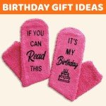 HAPPYPOP Birthday Gifts Ideas for Girls - Socks for 7-9 Year Old Big Kids, Crazy Funny Gifts for Daughter Niece, Cupcake Socks, Medium
