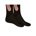 STIOEDYUAN Show Off Funny Socks Gag Prank Gifts For Men Women Knitted Cotton Birthday Christmas Gifts Stocking Stuffers (Black)