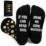 ZAGKOO Whiskey Socks for Men & Women – Funny Gag Gift for Wine & Whiskey Lovers – Retirement, Birthday, Christmas, Valentine’s Day Present