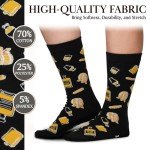 ZAGKOO Whiskey Socks for Men & Women – Funny Gag Gift for Wine & Whiskey Lovers – Retirement, Birthday, Christmas, Valentine’s Day Present