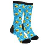 GJLNTRF Funny Yellow Duck Funny Novelty Socks Casual Athletic Crazy Cute Crew Socks For Women Men