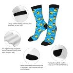GJLNTRF Funny Yellow Duck Funny Novelty Socks Casual Athletic Crazy Cute Crew Socks For Women Men