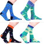 Moyel Golf Gifts for Men Golf Socks for Men Men's Funny Cotton Crew Socks, Novelty Cool Fun Funky Accessories On Birthday(4 Pairs)