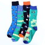Moyel Golf Gifts for Men Golf Socks for Men Men's Funny Cotton Crew Socks, Novelty Cool Fun Funky Accessories On Birthday(4 Pairs)