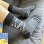 ANTI BASIC Novelty Vintage Attitude Socks for Men - 'I'm Not Old, I'm Classic' Auto Print | Sophisticated Humor Gift for Distinguished Gentlemen & Car Lovers (Size 7-12)