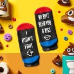 HAPPYPOP 2024 Funny Weird Sarcastic Gag Silly Socks Women, White Elephant Gifts Gag Gifts Weird Silly Gifts Joke Fart Gifts Men