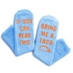 Funny Kid's Socks 7-9 Years - Fuzzy Taco Socks Mexican Socks Boys Girls, Taco Gifts Taco Lover Gifts