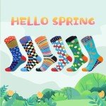 BONANGEL Fun Socks,Funny Socks for Men Novelty Crazy Crew Dress Socks,Cool Cute Food Graphic Animal Socks