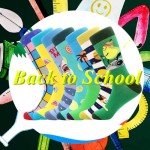 BISOUSOX Dress Socks for Men 9-12 Men’s Funny Fun Colorful Crazy Funky Crew Socks Novelty Happy Cotton