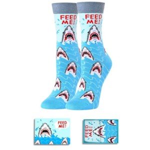 HAPPYPOP Silly Socks for Kids - Kids Crazy Socks Shark Gifts, Funny Shark Socks for Kids Boys 7-9 Years
