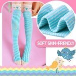 ANTSANG Kids Girls Knee High Socks Long Boot Crazy Silly Fun Gift Cute Tall Animal Socks for Child 6 Pairs Stocking Stuffers Gifts for 10 Year Old Girls Birthday Gifts Ideas(Fun Animal)