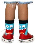 Jefferies Socks Little Boy's Monster Pattern Crew Socks 6 Pair Pack Sockshosiery, Multi, Small