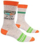 Blue Q Funny Men's Crew Socks, Ringmaster of the Shit Show. Fit shoe size 7 to 12.