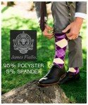 JAMES FIALLO Dress Socks for Men, Funny Funky Crazy Novelty Colorful Food Patterned Dress Socks, Pack of 12 Super Soft and Breathable Sock for Men M179-T1