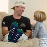 Funny Socks for Men - Men's Dress Socks with Dad Jokes and Stylish Patterns, Unique Gifts for Men Who Have Everything and Gifts for Dad from Daughter, Groomsmen Socks, Fun Socks for Men (DadSole)