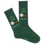 K. Bell Men's Fun Sports & Outdoors Crew Socks-1 Pairs-Cool & Funny Novelty Gifts, I'd Tap That (Grass), 6.5-12