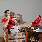 HSELL Funny Mens Colorful Dress Socks Fun Novelty Patterned Crazy Design Socks (12 Pairs - Donuts)