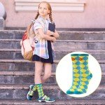 Zoooyawn 8 Pairs Funny Crazy Silly Socks Red and White Book Socks Novelty Cat Costumes Accessories Outfit for Adult Read Week Teacher Women Characters Party Favors