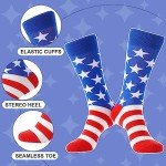 BISOUSOX American Flag Socks Groomsman Socks Mens Dress Socks 9-12 Funny Crazy Novelty Business Wedding Crew Socks