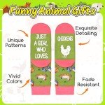 Kids Funny Socks Fun Socks girls Chicken Socks Teens, Cute Chicken Lover Gifts Animal Children 4-6 Years