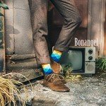 BONANGEL Mens Dress Socks Fun Funny Colorful Crazy Crew Dress Socks For Men 9-12