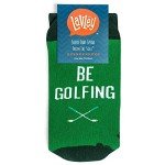 I'd Rather Be - Funny Socks For Men & Women - Gifts For Golf, Hunting, Camping, Hiking, Outdoors, Sports Unisex Adult (US, Alpha, One Size, Regular, Regular, Be Golfing)