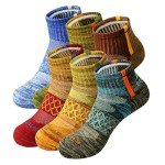 BIOAUM Men's Atheltic Socks Size 10-13 - 6 Pairs Cotton Quarter Socks for Running