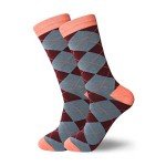 HHX YONLEE Mens Dress Socks Seamless Toe Funky Novelty Colorful Happy Cotton Patterned Sock Sizes 10-13
