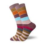 HHX YONLEE Mens Dress Socks Seamless Toe Funky Novelty Colorful Happy Cotton Patterned Sock Sizes 10-13
