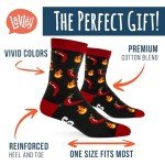 Lavley Funny Socks For Men - Novelty Gifts For Sports Fans, Golfing, Pickleball, Weight Lifting, Racing and More (US, Alpha, One Size, Regular, Regular, Hot Stuff)