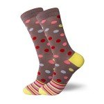 HHX YONLEE Mens Dress Socks Seamless Toe Funky Novelty Colorful Happy Cotton Patterned Sock Sizes 10-13