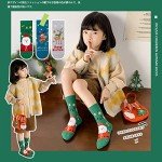 MarJunSep 12 Pairs Kids Christmas Socks Boys Girls Children Toddlers Funny Colorful Cute Cotton Holiday Socks Gifts (Christmas A, 3-5 Years)